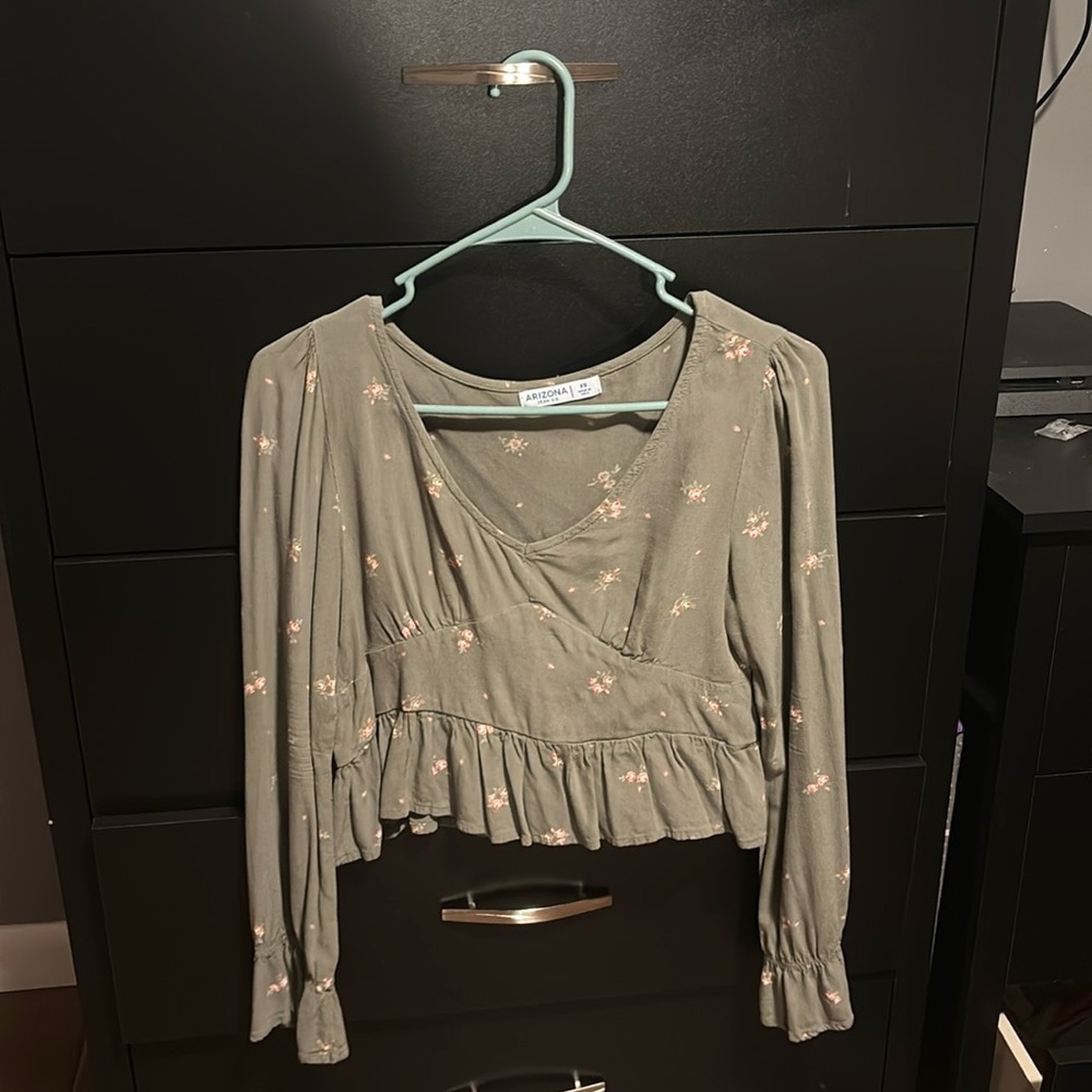 Cute green croped top